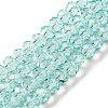 Transparent Baking Paint Glass Beads Strands LS-DGLA-A034-T8mm-D01-1