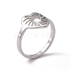 Non-Tarnish 201 Stainless Steel Hollow Out Heart Adjustable Ring for Women RJEW-C045-02P-1