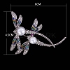 Dragonfly Alloy Rhinestone Brooch LS-PW-WG859D6-01-4
