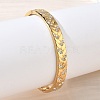 304 Stainless Steel & Rhinestone Hinged Bangles for Women BJEW-Z178-07G-3