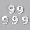 Natural White Shell Mother of Pearl Shell Charms SSHEL-R048-004-09-1