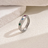 Brass Micro Pave Cubic Zirconia Rings for Women AJ0681-8-1