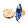 Resin Horse Eye Finger Rings RJEW-R006-01G-05-5