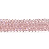 Transparent Electroplate Glass Beads Strands GLAA-F029-4mm-D26-1