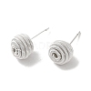 Rack Plating Brass Stud Earrings for Women EJEW-D112-02S-1