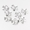 Tarnish Resistant Flower 5-Petal 316 Surgical Stainless Steel Bead Caps X-STAS-M257-01-1