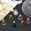 CHGCRAFT 10Pcs 10 Colors Hexagon Dollhouse Miniature Glass Cork Bottles Ornament AJEW-CA0003-49-4