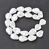 Electroplate Opaque Glass Imitation Pearl Strands EGLA-D302-02F-2