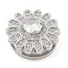 Brass Micro Pave Cubic Zirconia Slide Charms ZIRC-I068-12P-3