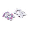 10Pcs 5 Colors Tartan Pattern Epoxy Resin Snap Hair Clip PHAR-P009-01I-4