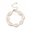 Natural Cowrie Shell Braided Beaded Bracelet for Women BJEW-JB08036-1