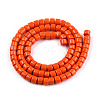 Opaque Solid Glass Bead Strands GLAA-N047-09-F02-2