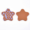 Opaque Printed Acrylic Cabochons MACR-N011-002-A01-1