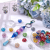 100Pcs UV Plated ABS Bead Caps OACR-SP0002-20-4