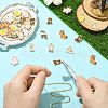 40Pcs 8 Styles Zinc Alloy Enamel Pendants FIND-CJ0004-47-5