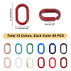   720Pcs 12 Colors Acrylic Linking Rings OACR-PH0001-90-4