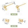 80Pcs 316 Surgical Stainless Steel Stud Earring Findings STAS-PH0005-22-2