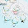 Whale Alloy Enamel Wine Glass Charms Sets AJEW-JO00232-4