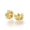 Brass Micro Pave Clear Cubic Zirconia Spacer Beads LS-KK-Z156-08G-02-1