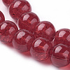 Spray Painted Crackle Glass Beads Strands CCG-Q001-6mm-13-3