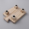 Candlenut Wood Holder for Planter Pots AJEW-WH0038-45-2