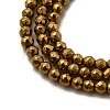 Electroplated Synthetic Non-magnetic Hematite Beads Strands G-H001-51A-3