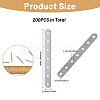 200Pcs Iron Spacer Bar FIND-CA0009-73P-2