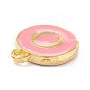 Golden Plated Alloy Enamel Charms ENAM-Q437-14O-2