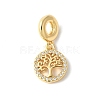 Brass Micro Pave Cubic Zirconia European Dangle Charms ZIRC-I071-18G-1