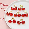 Transparent Resin Imitation Fruit Pendants INS-PW0001-06-1