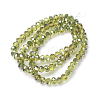 Electroplate Transparent Glass Beads Strands EGLA-A034-T2mm-S17-2