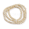 Faceted Round Electroplate Glass Bead Strands EGLA-M013-A03-2