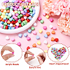 200Pcs 10 Colors Opaque Acrylic Beads MACR-YW0003-81-4