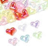 40Pcs UV Plating Rainbow Iridescent Transparent Acrylic Beads MACR-FS0002-19-3