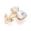 Alloy Rhinestone Pendants PALLOY-T092-24G-02-2
