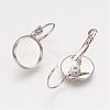 Brass Leverback Earring Findings KK-H023-P-2