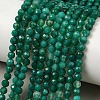 Natural Green Onyx Agate(Dyed & Heated) Beads Strands X-G-D347-A04-4mm-1