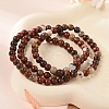 Natural Red Jasper Bead Stretch Bracelets X-BJEW-K212-A-012-1