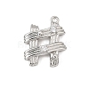 Brass Micro Pave Clear Cubic Zirconia Pendants CU-CBA3D76-13P-1