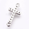 Brass Micro Pave Cubic Zirconia Links ZIRC-E152-43P-RS-2