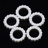 ABS Plastic Imitation Pearl Linking Rings OACR-S020-01-2