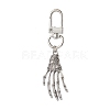 Halloween Themed Alloy Skeleton Hand Pendant Decorations HJEW-JM02147-1