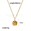Natural Quartz Crystal Flower Pendant 304 Stainless Steel Chain Necklaces for Women FS-WGE9101-06-1