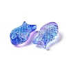 Transparent Spray Painted Glass Beads X-GLAA-I050-10-4