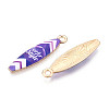 Alloy Enamel Pendants ENAM-T022-40KCG-05-2