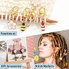 18Pcs Alloy Enamel Sakura Bee Pendant Decorations HJEW-PH01532-3