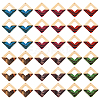 36Pcs 6 Colors Spray Painted Wood Big Pendants WOOD-TA0001-80-2