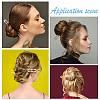 6Pcs 3 Colors Brass Hair Forks for Women AJEW-GO0002-34-6