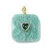 Natural Amazonite Faceted Pendants G-C274-03H-1