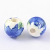 Handmade Printed Porcelain Beads X-PORC-Q199-10mm-19-2